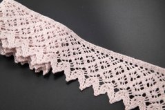 Cotton lace trim - cocoa - width 5 cm