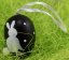 Malé veľkonočné vajíčko so zajačikmi na mašličke - čierna, biela