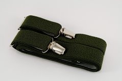 Pánské šle - khaki - šířka 3 cm