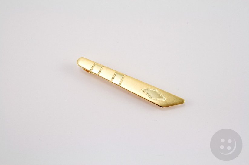 Kravatová spona - zlatá - rozměr 6,5 cm x 0,5 cm