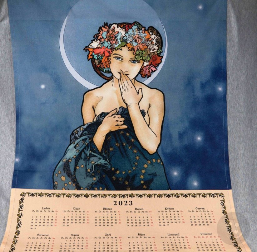 Kuchyňská utěrka- Alfons Mucha - Kalendář 2023