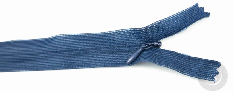 Nedělitelný skrytý zip (3mm) různé barvy - délka 18 cm - 60 cm