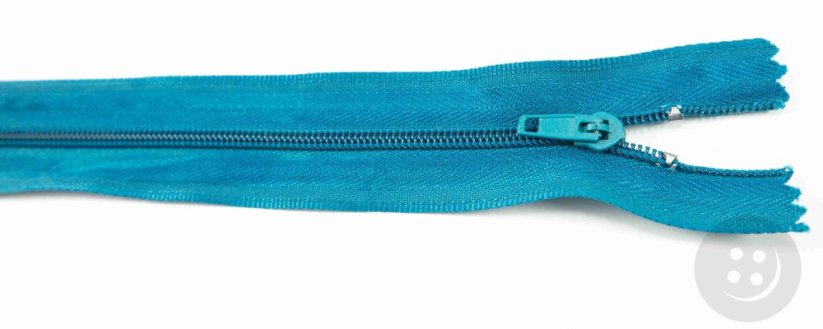 Nedělitelný jemný plastový spirálový zip (velikost číslo 3) různé barvy - délka 12 cm - 60 cm