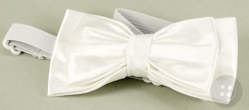 Men's bow tie - folded, white