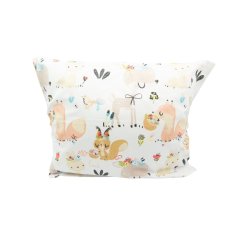 Polštářek plněný BIO pohankovými slupkami - Lesní zvířátka - rozměr 35 cm x 28 cm