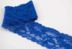 Elastická krajka - královsky modrá - šířka 5 cm