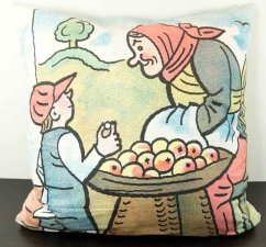 Cushion cover with zipper - Josef Lada - There was one grandmother
