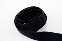 Flat elastics - soft - black - width 2.5 cm