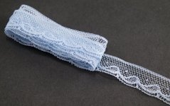 Silonová čipka - svetlo modrá - šírka 1,8 cm