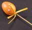 Malá velikonoční vajíčka s puntíky na špejli - délka 15 cm - červená, zelená, oranžová, žlutá, fialová