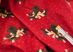 Cotton canvas - Christmas motifs on a red background - width 140 cm