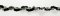 Sequin trim - black, green - widht 1 cm