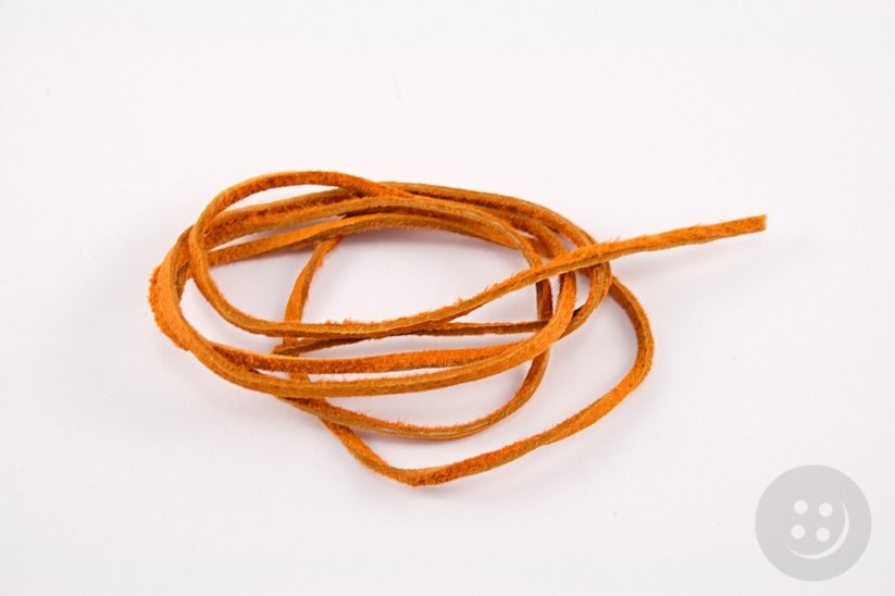 Leather cord - honey - length cca 90 cm