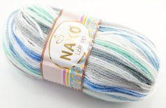 Příze Lolipop -  bílo modro mentolovo šedá 81957