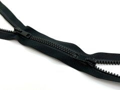 Knochenreißverschluss Nr. 5 100 cm entgegengesetzte Richtung unteilbare Tasche schwarz