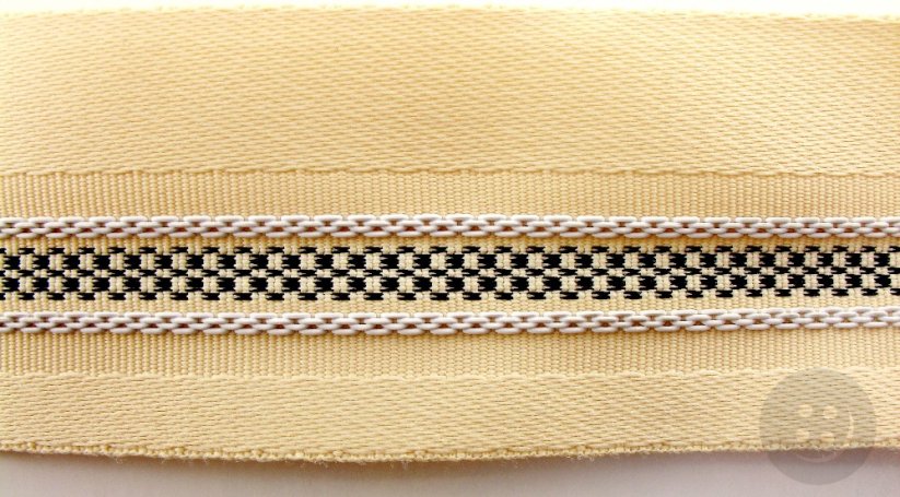 Taillenband - beige, schwarz - Breite: 5 cm