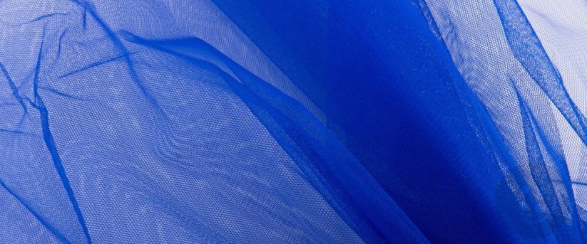 Solid netting tulle - blue - width 160 cm