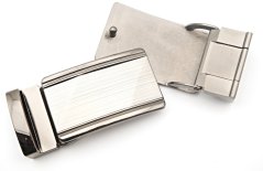 Luxury metal belt buckle - dark silver