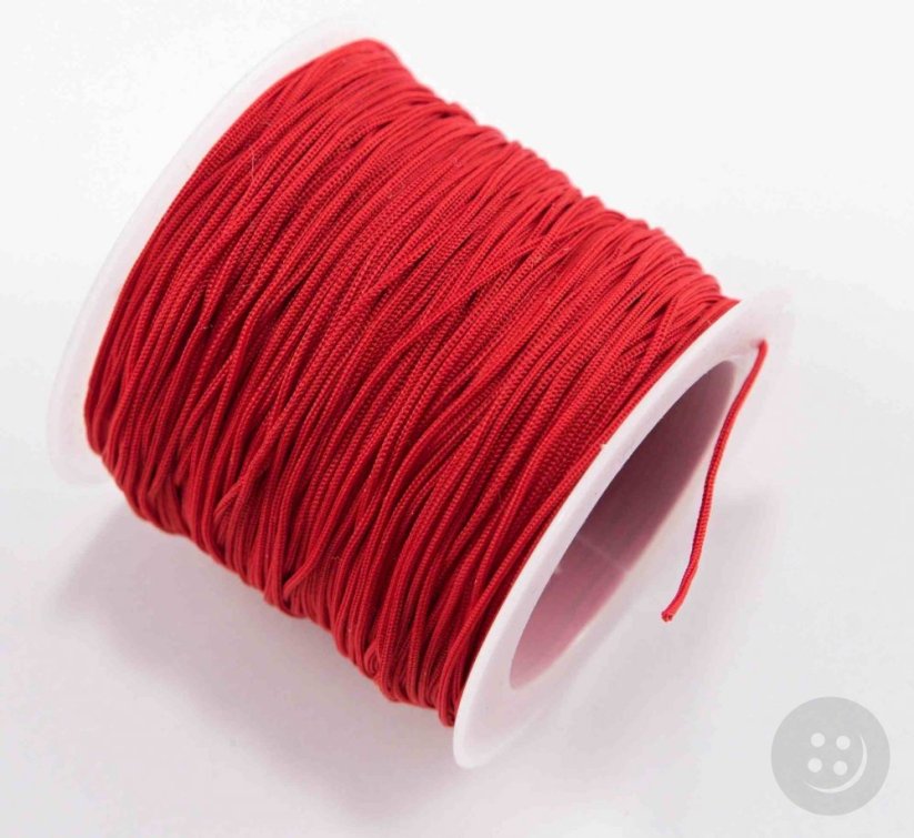 Farbiger Kordelzug - rot - Durchmesser 0,1 cm