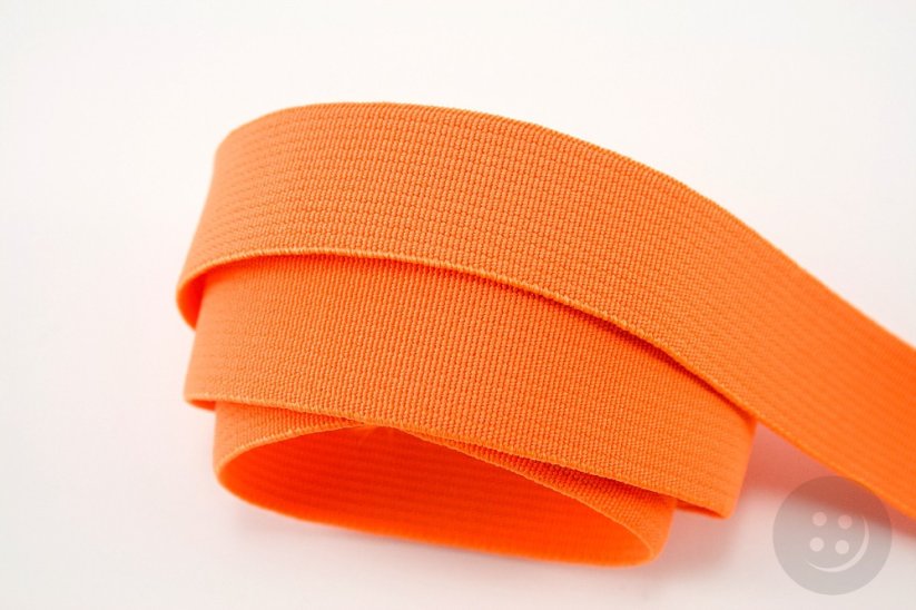 Barevná pruženka - oranžová - šířka 2 cm