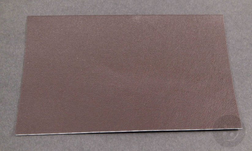 Samolepicí kožená záplata - tmavě hnědá - rozměr 16 cm x 10 cm