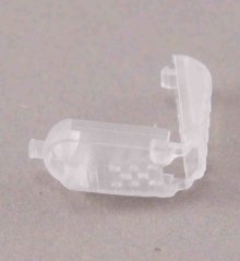 Plastic flat end - transparent - hole diameter 0.3 cm