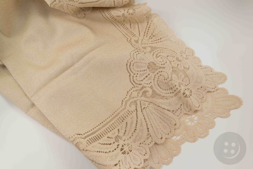 Lace square beige tablecloth