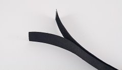 Sew-on velcro tape - black - width 2 cm