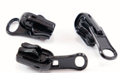 Reversible zipper slider for plastic bone zipper - black - size nr. 5