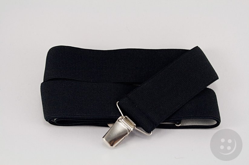 Men's suspenders - black - width 3,5 cm