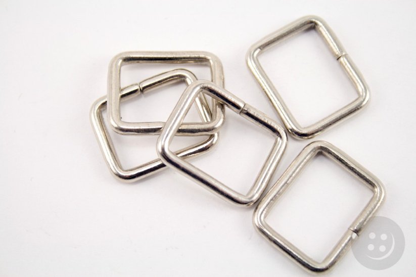 Rectangle - silver - pulling hole width 2,2 cm