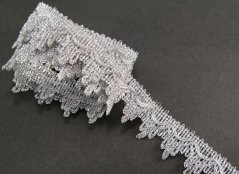 Leonský prýmek - stříbrná - šíře 2,5 cm