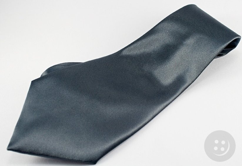 Pánská kravata - tmavě šedá - délka 60 cm