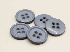 Oblekový gombík - šedá - priemer 1,5 cm
