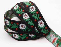 Festive ribbon - black - width 1,6 cm