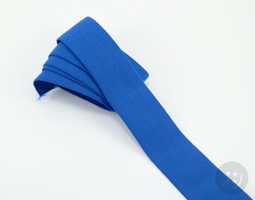 Barevná pruženka - modrá - šířka 4 cm - středně pevná