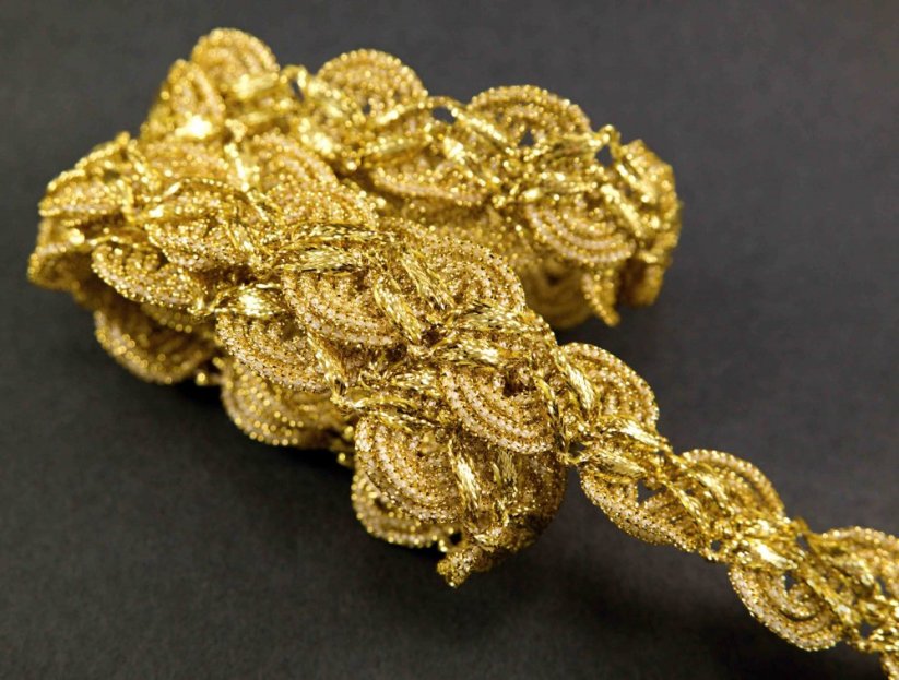 Leonský prýmek - zlatá - šíře 2 cm