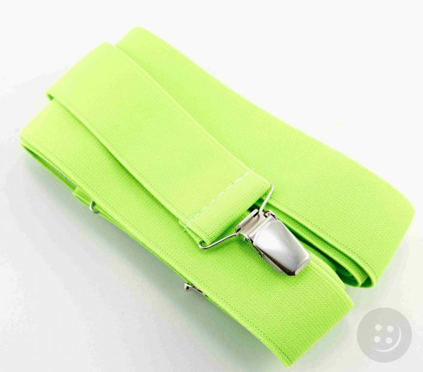 Men's suspenders - green - width 3,5 cm
