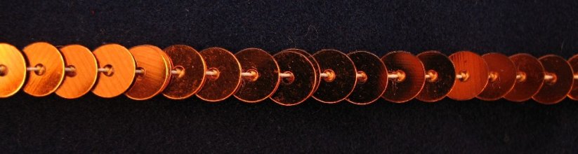 Sequin trim - oranžová - widht 0,4 cm