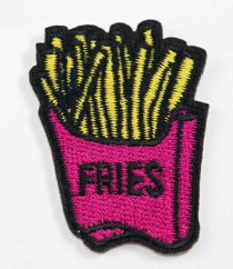 Iron-on patch - french fries small - dimensions 5 cm x 3 cm