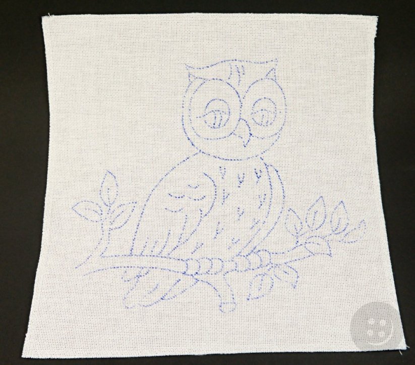 Embroidery pattern for children - owl - dimensions 25 cm x 25 cm