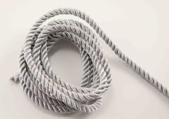 Twisted cord - lurex - silver - diameter 5 mm