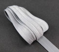Lemovací pruženka - perleťově šedá - šířka 1,5 cm
