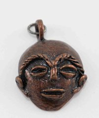 Metal pendant - mask - 3.5 cm x 2.5 cm