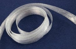 Lurexová stuha - stříbrná - šíře 1,2 cm