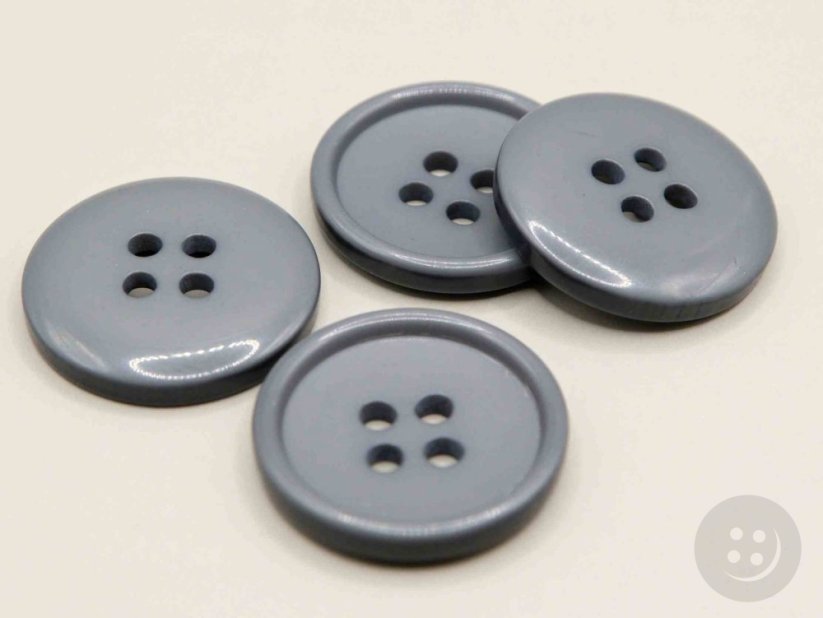 Suit button - grey - diameter 2 cm