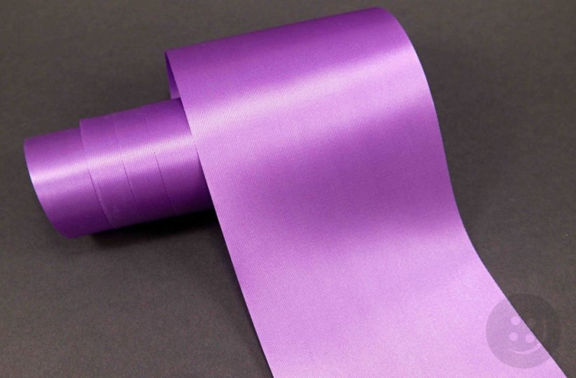 Luxury satin ribbon - light purple - width 10 cm
