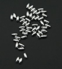 Perlen - ovsiky - metallisiert - silber