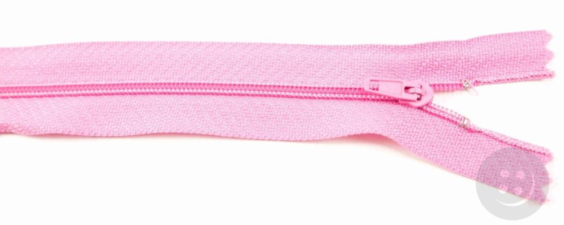 Nedělitelný jemný plastový spirálový zip (velikost číslo 3) různé barvy - délka 12 cm - 60 cm