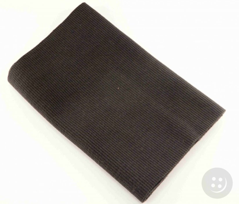 Cotton knit - dark brown - dimensions 16 cm x 80 cm
